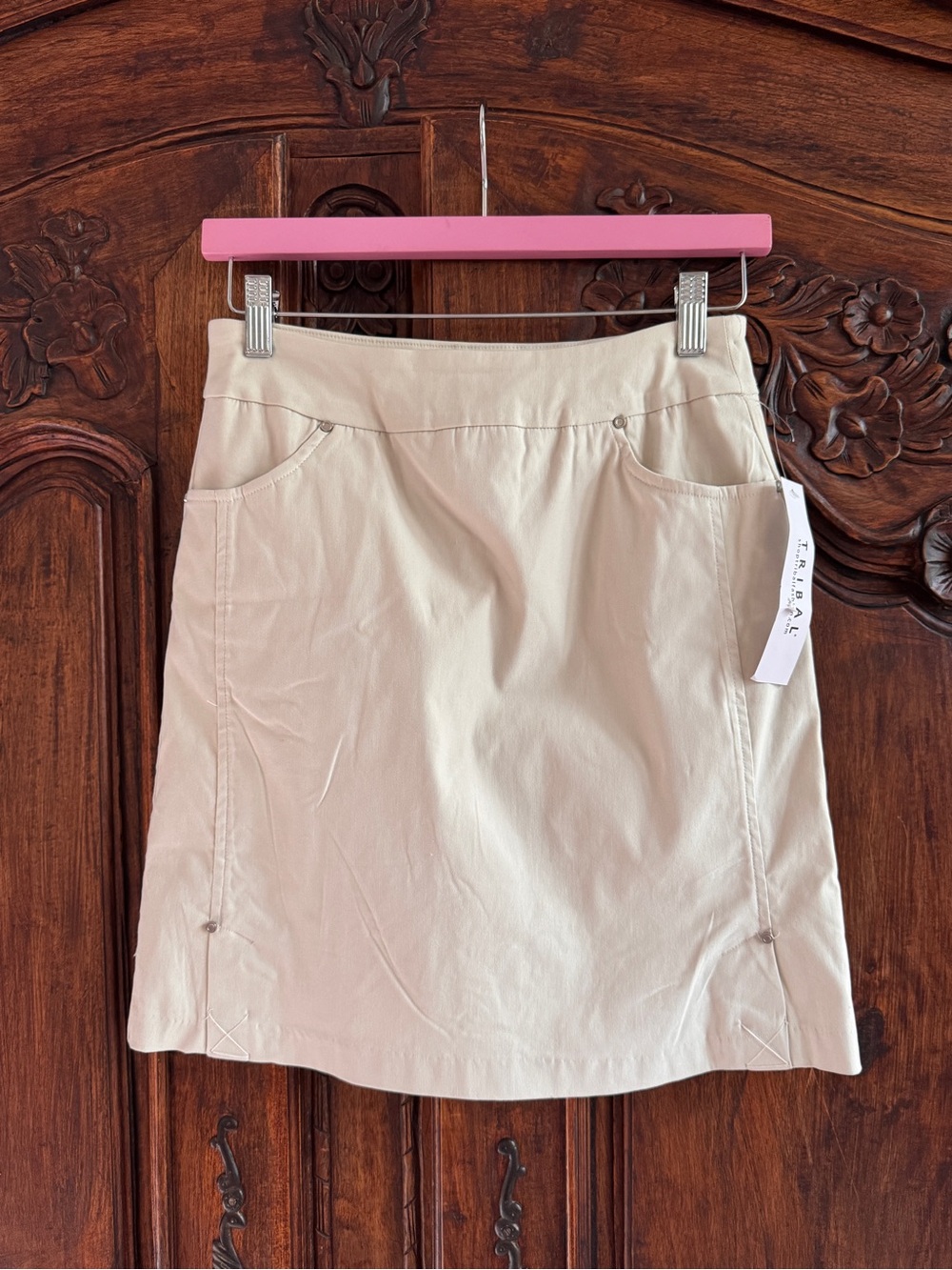 Tribal Stone Mini Performance Skirt with Front Pockets Size 2
